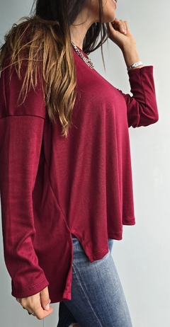 Remeron de lanilla morley con tajos laterales más largo atrás en internet