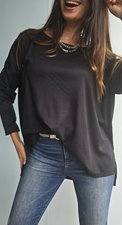 Remeron de lanilla morley con tajos laterales más largo atrás - comprar online