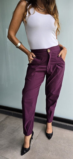Pantalon de bengalina elastizado tipo slouchy