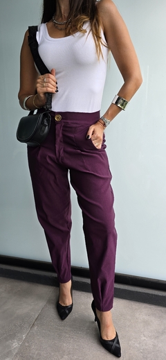 Pantalon de bengalina elastizado tipo slouchy - comprar online