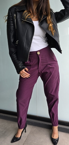 Pantalon de bengalina elastizado tipo slouchy - comprar online