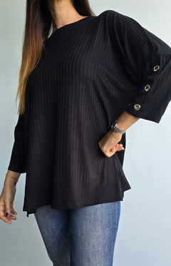 Remeron de morley mangas 3/4 con arandelas - She Indumentaria