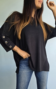 Remeron de morley mangas 3/4 con arandelas - She Indumentaria