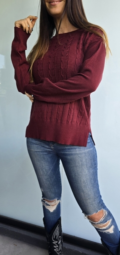 Imagen de Sweater bremer cuello redondo con trenzado al frente