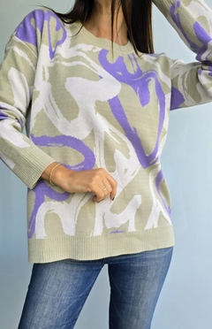 Imagen de Sweater doble hilo de bremer con estampa de corazones