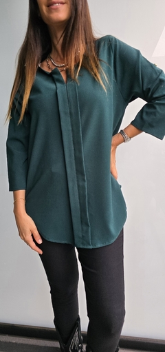 Blusa de crepe con spandex mangas rebatibles en internet
