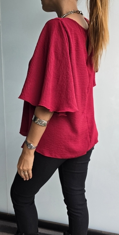Imagen de Blusa de cey mangas volado 3/4 con gota atras