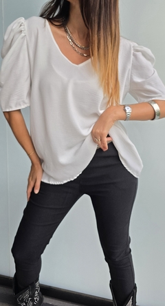 Imagen de Blusa de cey mangas princesa cuello en V