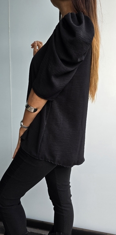 Blusa de cey mangas princesa cuello en V en internet