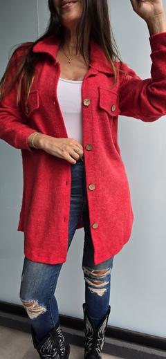 Camisaco de lanilla con botones - She Indumentaria