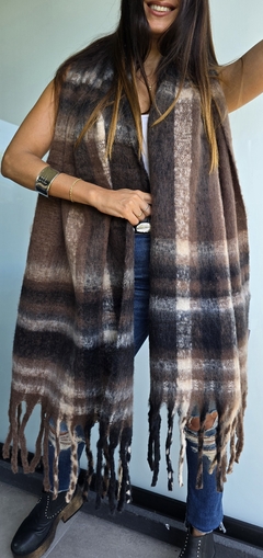 Bufandon de lana cuadrille - comprar online