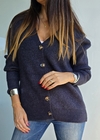 Cardigan de bremer y lana con botones - comprar online