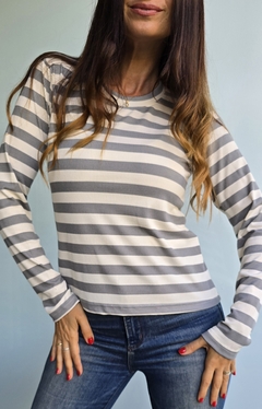 Remera manga larga de modal morley rayada