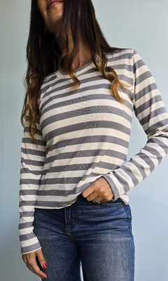 Remera manga larga de modal morley rayada - comprar online