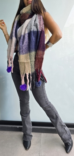 Bufandon de lana cuadrille - tienda online