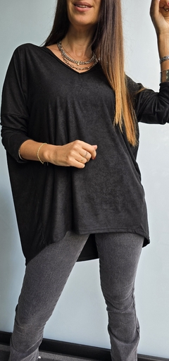 Remeron amplia gamuzada cuello v - tienda online