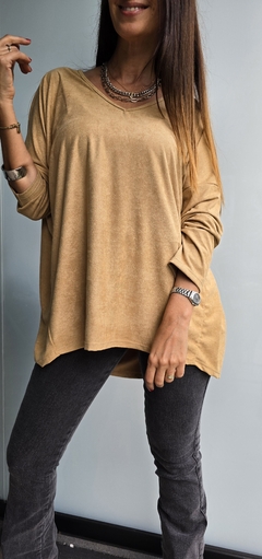 Remeron amplia gamuzada cuello v en internet