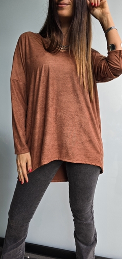Remeron amplia gamuzada cuello v en internet