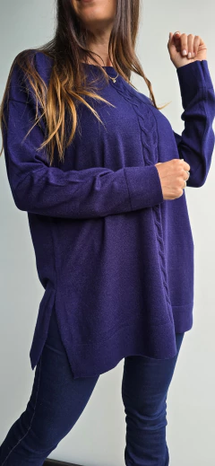 Imagen de Sweater de bremer con espiga central y tajos laterales