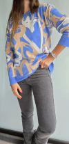 Sweater doble hilo de bremer con estampa de corazones - comprar online