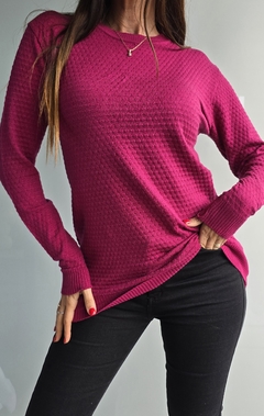 Sweater de bremer y lycra con patron panal - comprar online