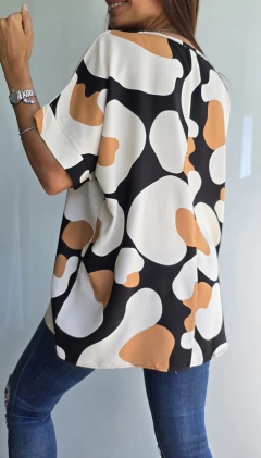 Remeron de fibrana estampado - She Indumentaria | Ropa de Mujer