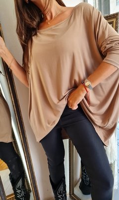Remeron de modal viscosa oversize manga larga 5VON2 - tienda online