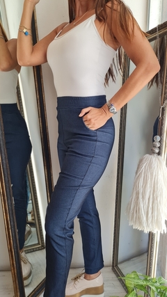 Babucha de bengalina simil jean elastizada por talles - tienda online