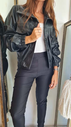 Babucha de bengalina negra elastizada por talles - comprar online