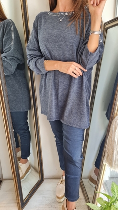Remeron/ Sweater de lanilla con tachitas - tienda online