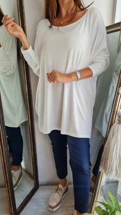 Remeron de modal viscosa oversize manga larga 5VON2 - comprar online