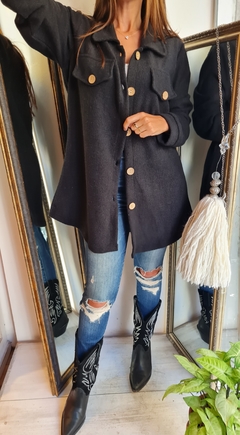 Camisaco de lanilla con botones
