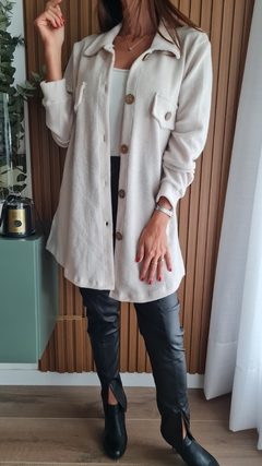 Camisaco de lanilla con botones - tienda online