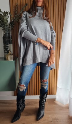 Maxi poleron de bremer con tajos laterales mangas morley - comprar online