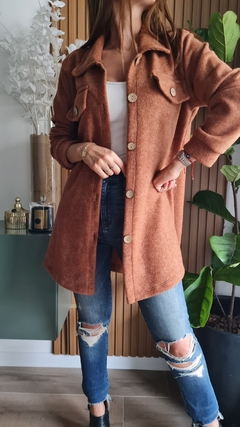 Camisaco de lanilla con botones - She Indumentaria