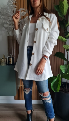 Camisaco de lanilla con botones