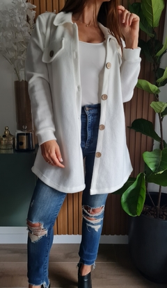 Camisaco de lanilla con botones - tienda online