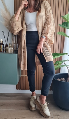 Kimono calado de lana sintética