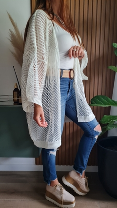 Kimono calado de lana sintética - She Indumentaria