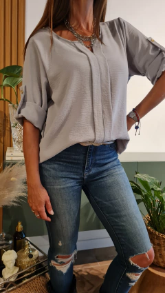 Blusa de Cey con spandex mangas rebatibles - tienda online