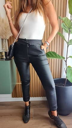 Babucha de bengalina engomada con bolsillos laterales y cintura elastizada - comprar online