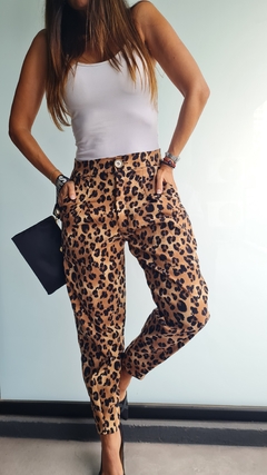 Pantalon de bengalina elastizado tipo slouchy - tienda online