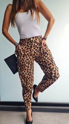 Pantalon de bengalina elastizado tipo slouchy - comprar online