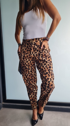 Pantalon de bengalina elastizado tipo slouchy - comprar online