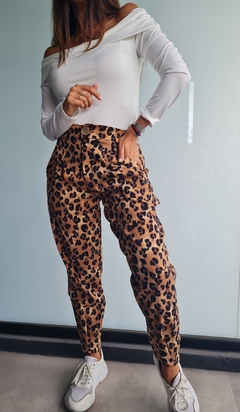 Pantalon de bengalina elastizado tipo slouchy