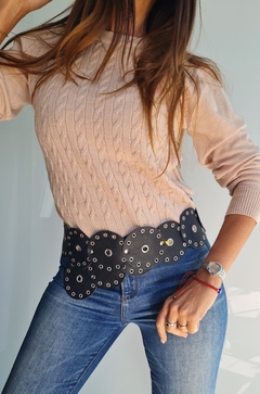 Imagen de Cinturón simil cuero con círculos y tachas