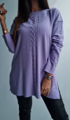 Sweater de bremer con espiga central y tajos laterales - comprar online