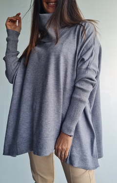 Maxi poleron de bremer con tajos laterales mangas morley - comprar online