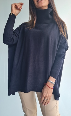 Maxi poleron de bremer con tajos laterales mangas morley - She Indumentaria