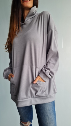 Maxi buzo de micro polar con capucha y bolsillos - comprar online